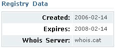 Google CAT, registry data Google CAT, registry data